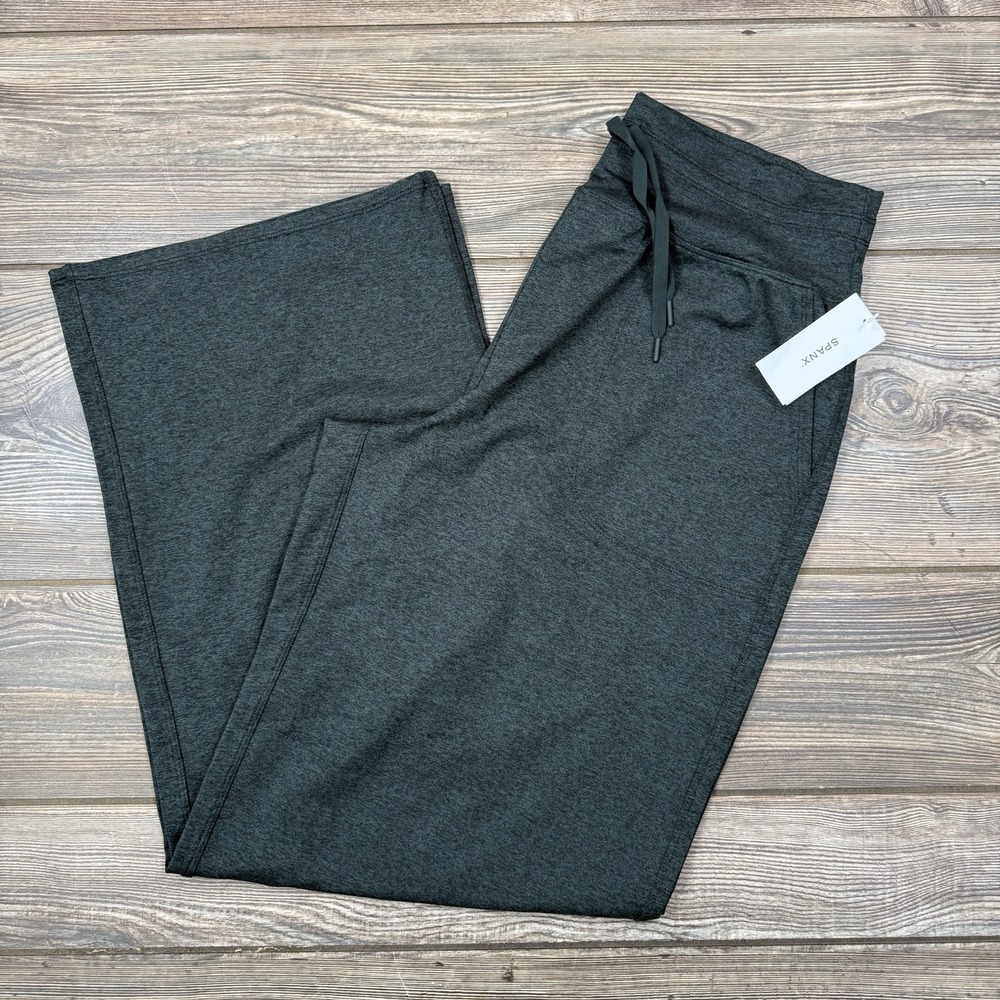 Spanx Women's SPANXsmooth Soft Stretch Wide Leg Pant Gray Size Medium NEW - Picture 5 of 11